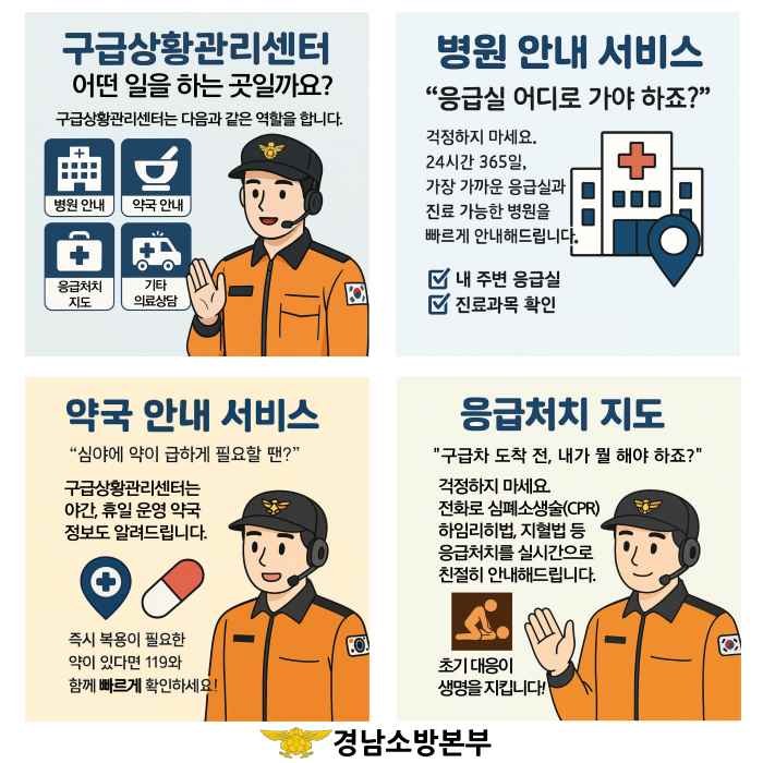 통영소방서, ‘119 응급 의료 상담’ 적극 홍보 기사 이미지