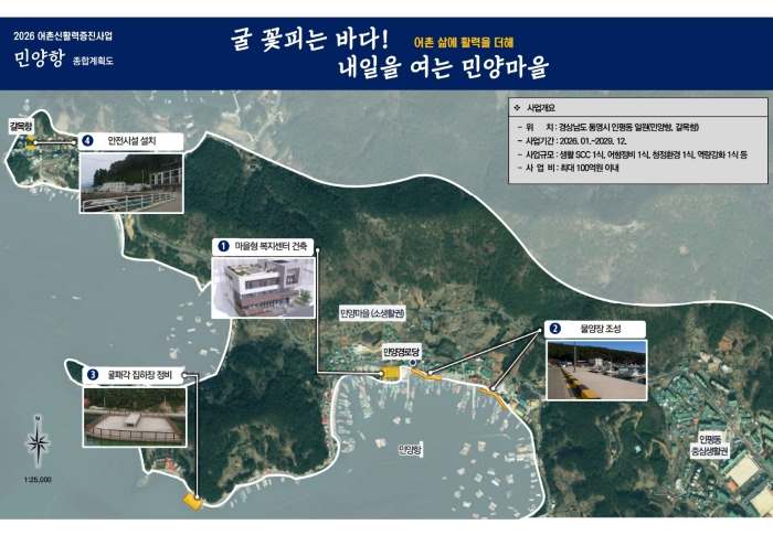 통영시 민양항, ‘어촌신활력증진사업 어촌 회복형’ 최종 선정 기사 이미지